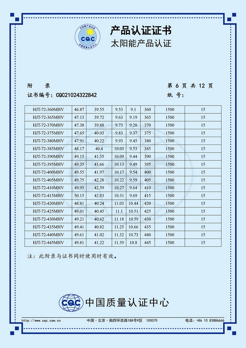 产品认证证书