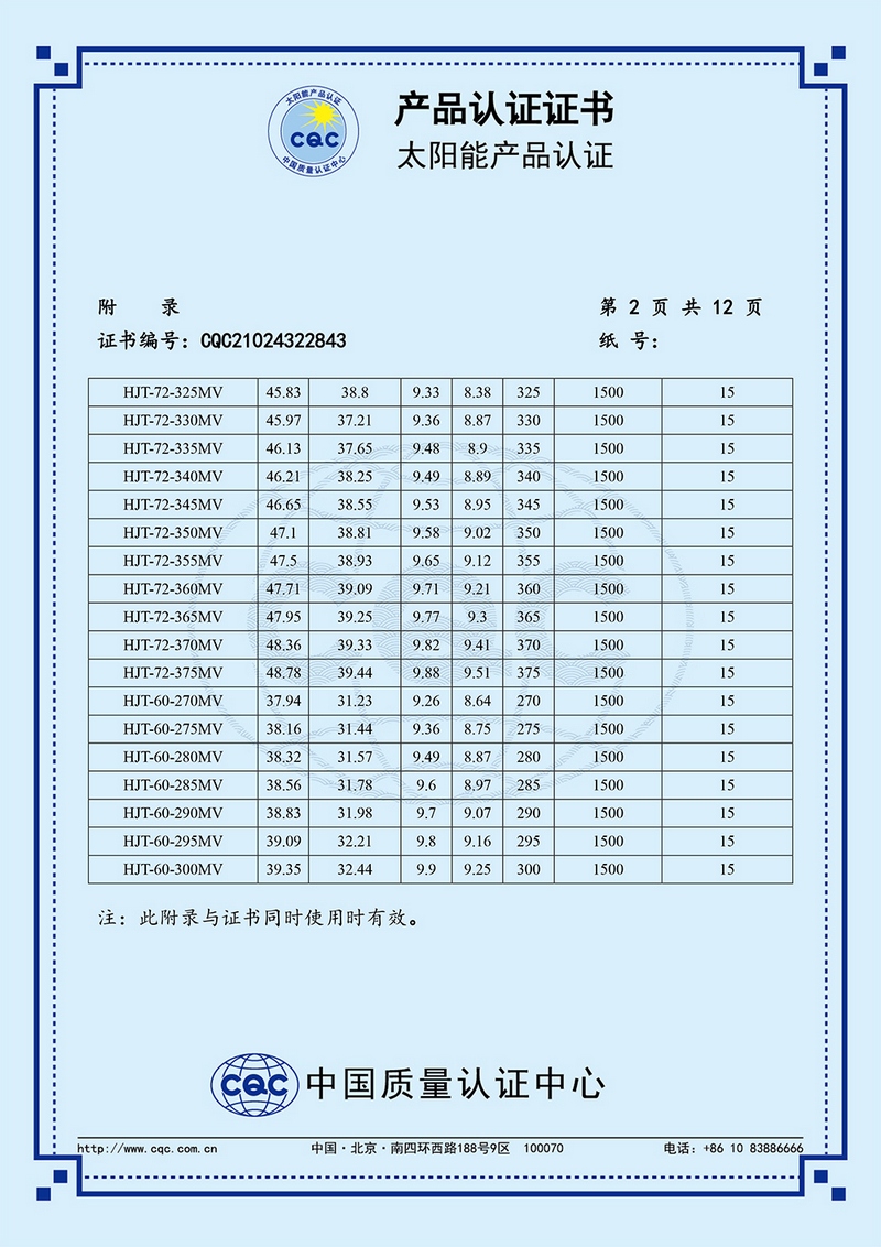 产品认证证书